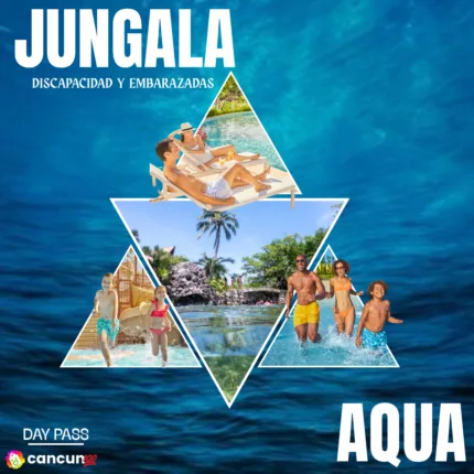 Jungala Day Pass,tarifa especial (adultos mayores, personas con discapacidad y embarazadas) en Riviera Maya